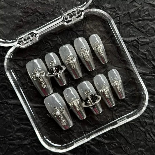 Galactic Believer Coffin Shaped Press-On Nails