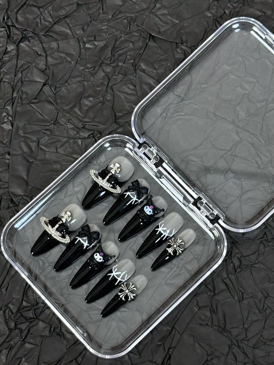 Empress Kuromi Stiletto Press-On Nails